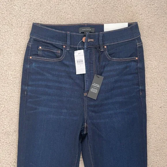 NWT Ann Taylor Highest Rise Skinny Jean Indigo Size 4 - Picture 5 of 6